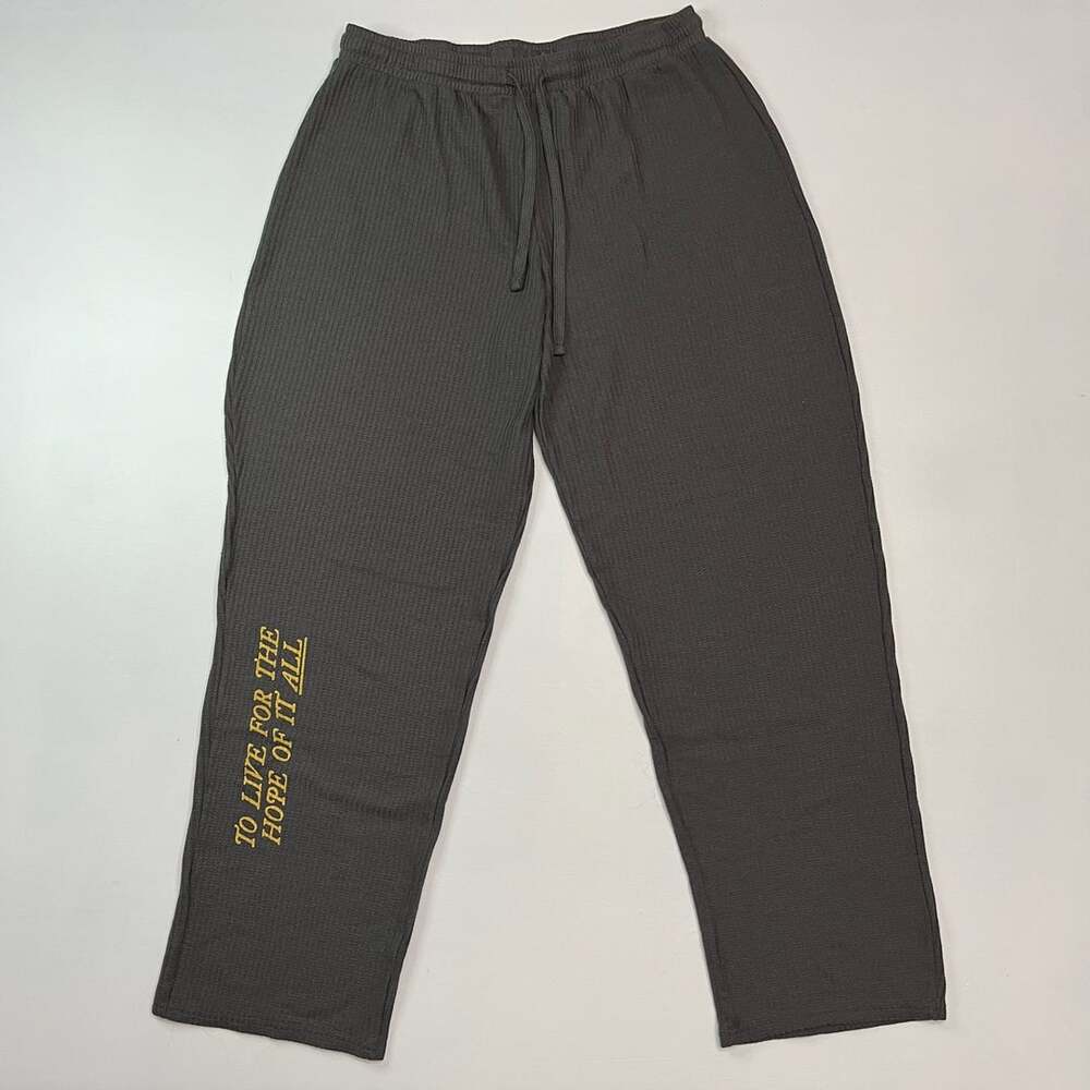 Taylor Swift Folklore Album Sweatpants Size XL Waffle Knit Charcoal Gray